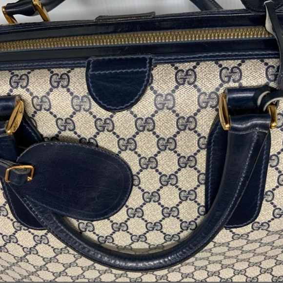 Authentic Gucci GG Vintage travel handbag PVC leather. - Picture 4 of 9